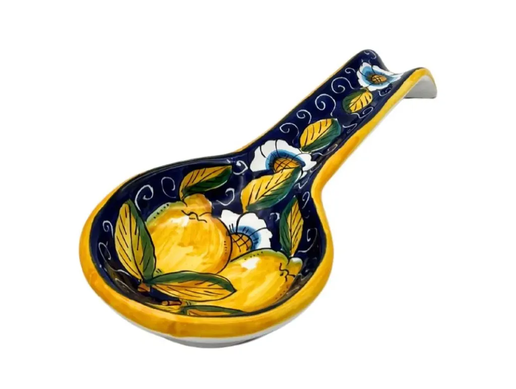 Poggiamestolo limoni riccio (Blu)