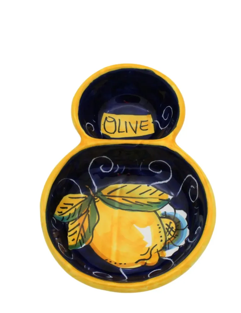 Porta olive limoni riccio (Blu)