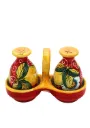 Set sale e pepe con cesto limoni riccio
