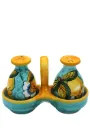 Set salt and pepper with canister with "curly lemons"