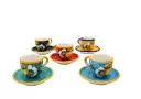 Set di 5 Tazzine caffè con piattino limoni riccio