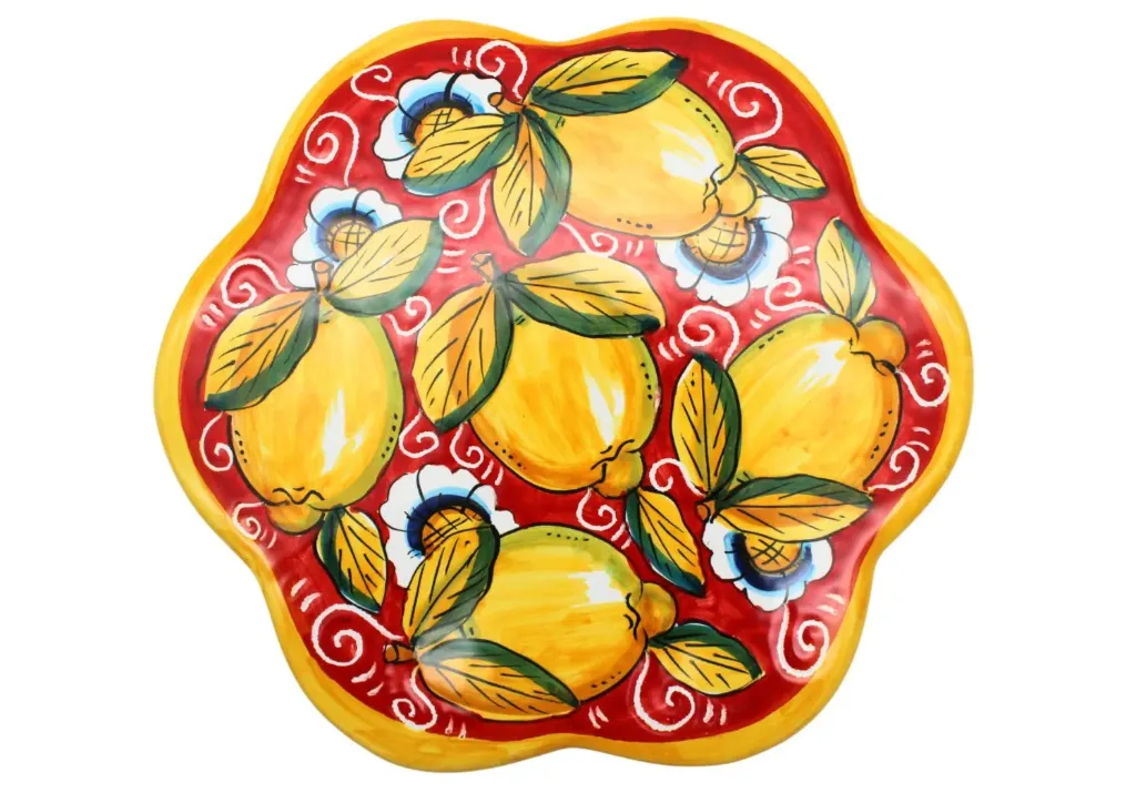 Sottopentola a forma di fiore limoni riccio