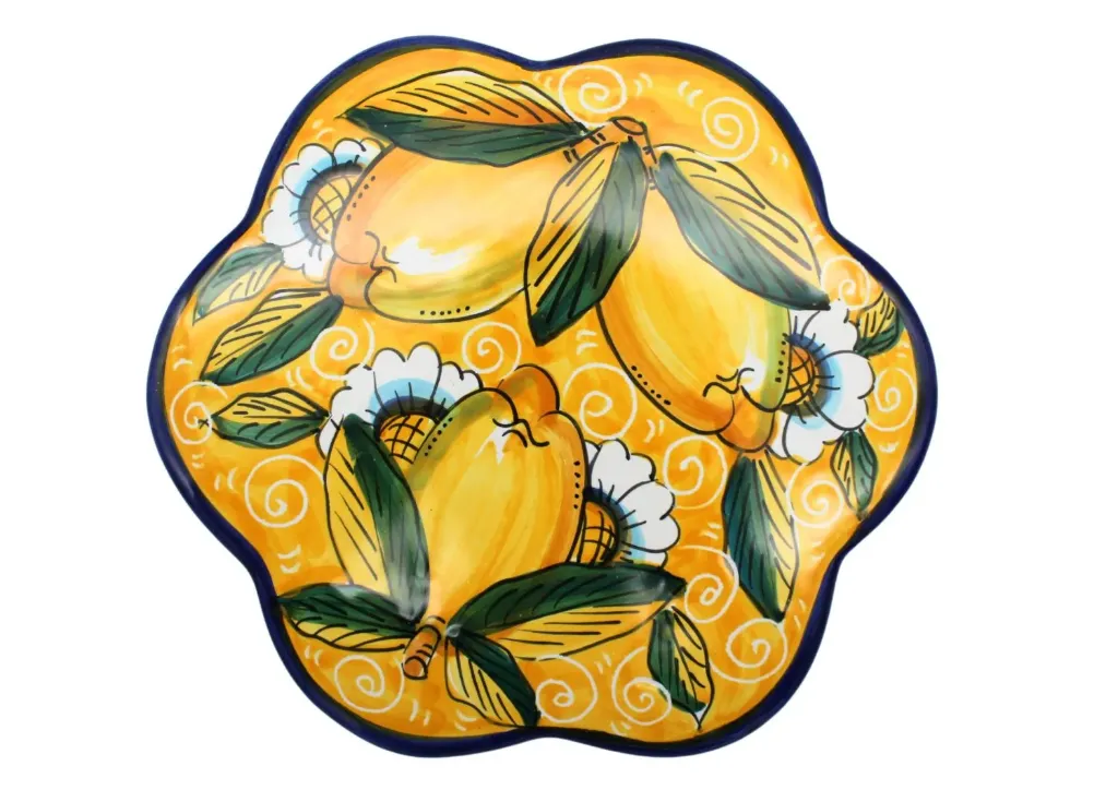 Sottopentola a forma di fiore limoni riccio