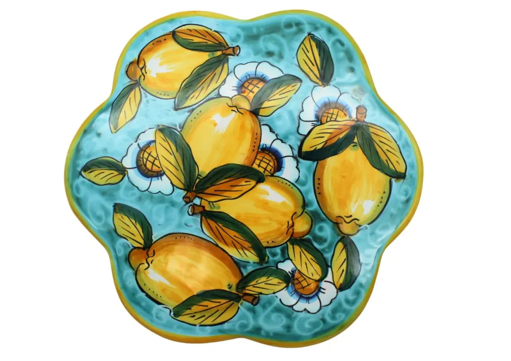 Sottopentola a forma di fiore limoni riccio
