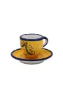 Tazzina caffè con piattino limoni