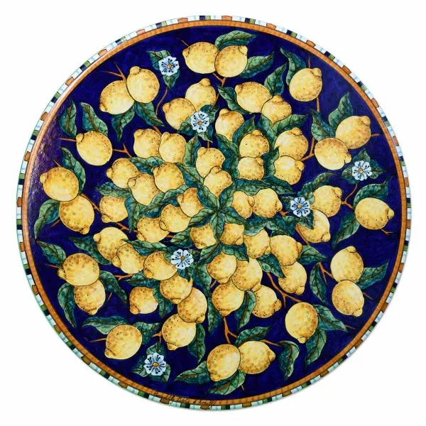 Tavolo caffè Limoni (da 40 a 60 cm) (Blu, D 40 cm / 15.74 in, H 50 cm / 20 in)