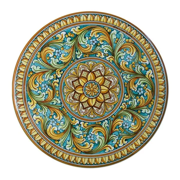 Tavolo caffè Barocco (da 40 a 60 cm) (Verde, D 40 cm / 15.74 in, H 50 cm / 20 in)