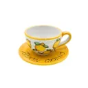 Tazza da tè con piattino buongiorno