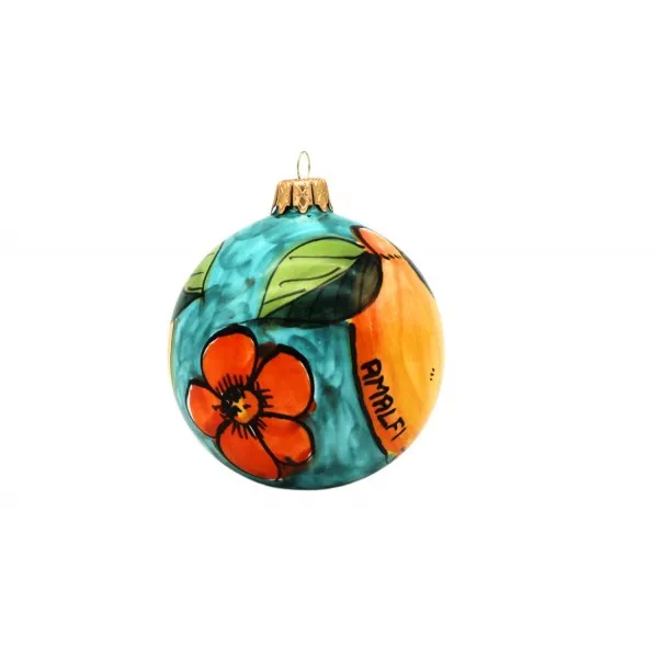 Pallina di Natale Limone e fiore (D 5 cm / 1.96 in, Verde)