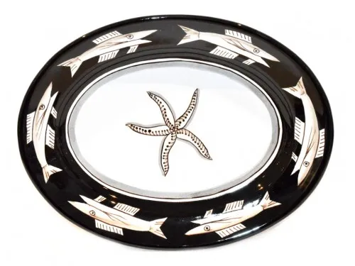 Oval Serving Plate Anchovies