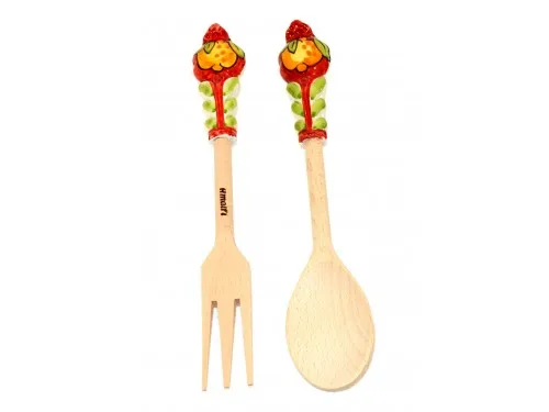 Posate legno (Rosso)