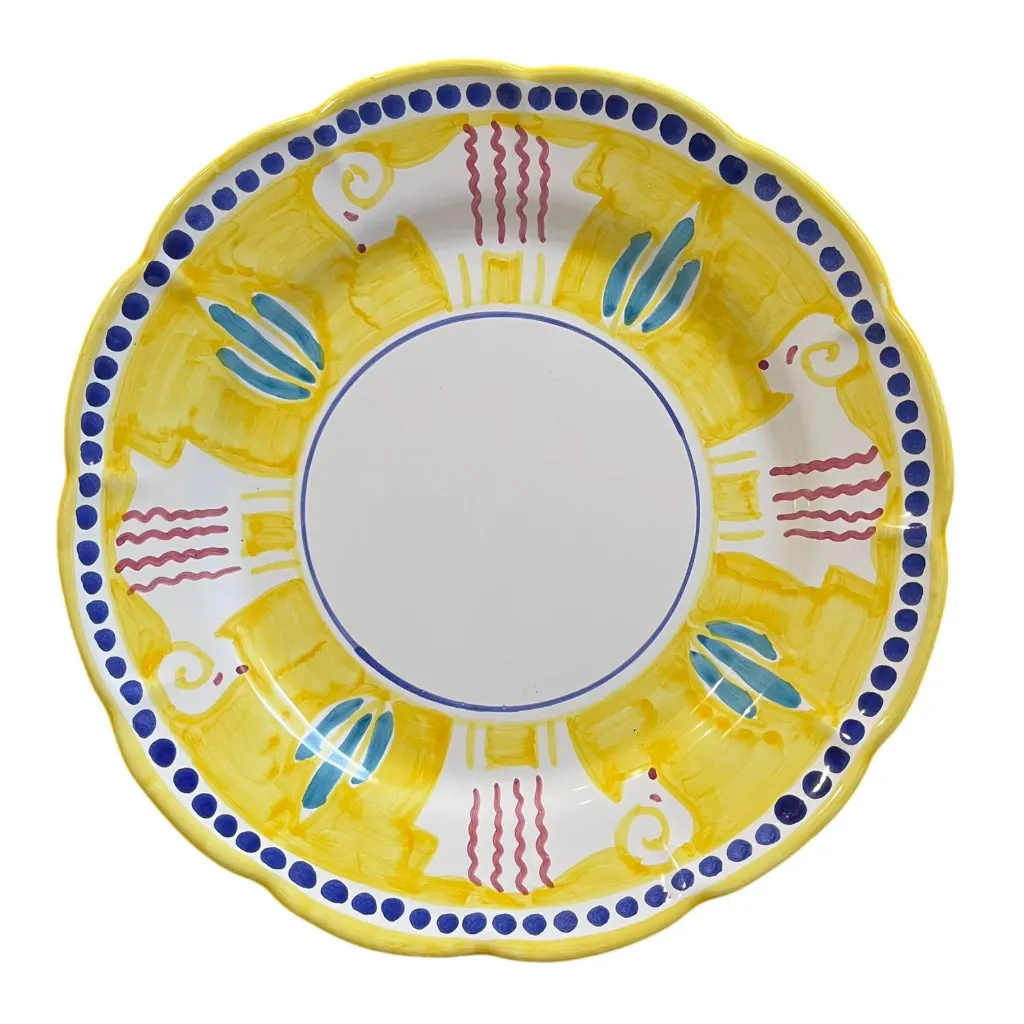 Piatto piano decoro animaletti (Ariete)