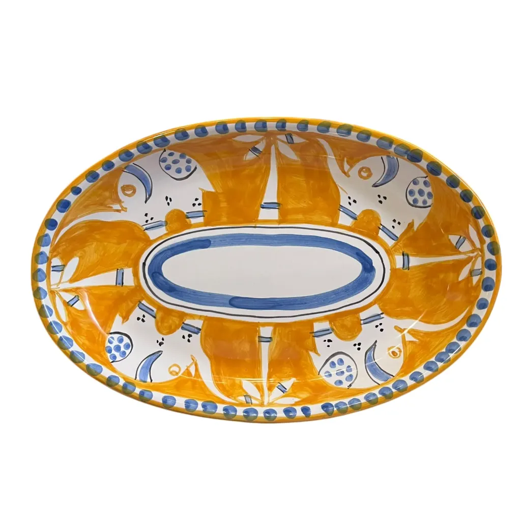 Oval bowl little animals