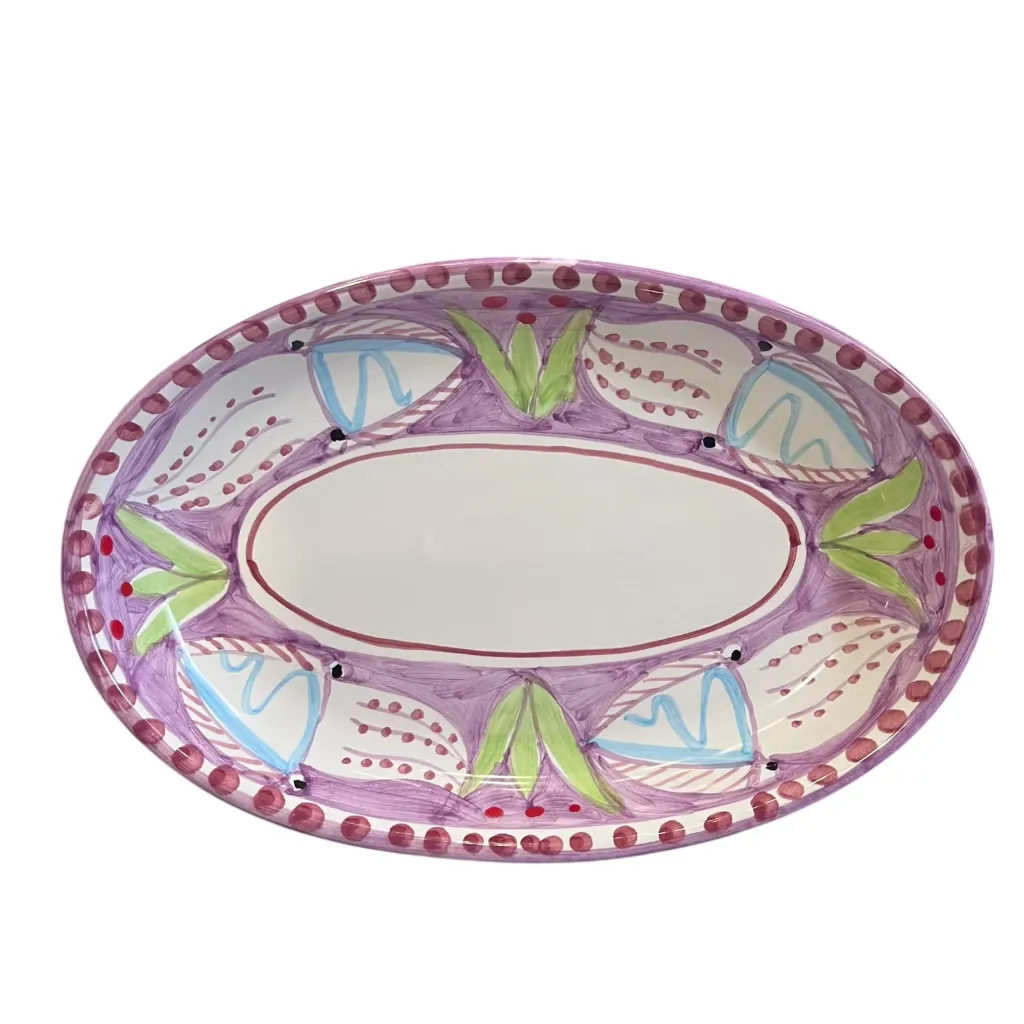 Oval bowl little animals