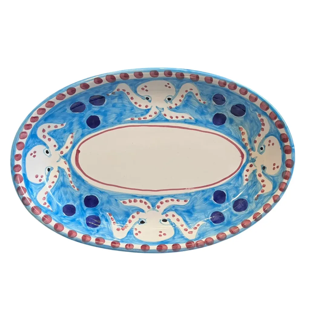 Oval bowl little animals (Polpo)
